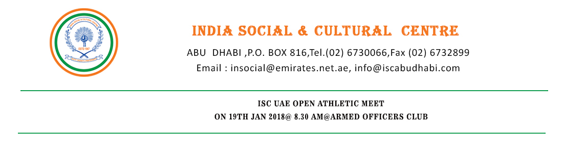 ISC UAE Open Athletic Meet 2018